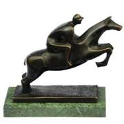 Sport Jockey on Horse Bronze Sculpture
