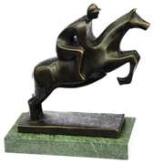 Sport Jockey on Horse Bronze Sculpture