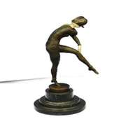 Napoleon Dancer Bronze Sculpture on Marble Base Statue