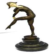 Napoleon Dancer Bronze Sculpture on Marble Base Statue