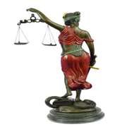 Bronze Scale of Justice Blind Justice Sculpture