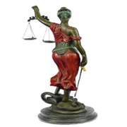 Bronze Scale of Justice Blind Justice Sculpture