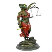 Bronze Scale of Justice Blind Justice Sculpture