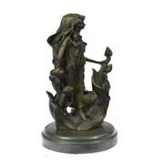 Flower Girl Bronze Sculpture