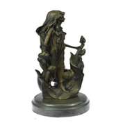 Flower Girl Bronze Sculpture