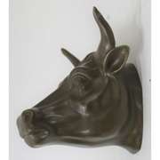 Male Bull Wall Mont Bronze Sculpture