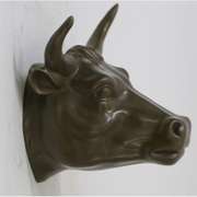 Male Bull Wall Mont Bronze Sculpture