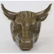 Male Bull Wall Mont Bronze Sculpture