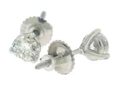 Classic Round Brilliant Cut Diamond Earrings