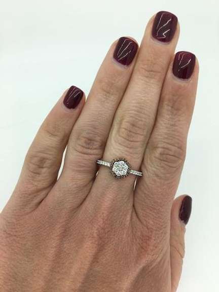 Colored Diamond Cluster Ring