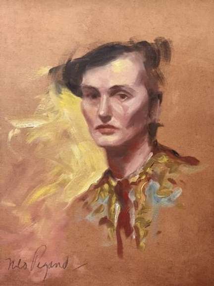 Signed Oil on Board Framed Portrait
