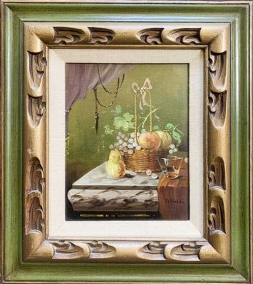 Still Life Original Oil on Canvas by Petersen