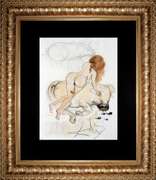 SALVADOR DALI GIRL AND PIG 1967