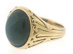 Modern 14kt YG Oval Blue Star Sapphire Ring