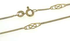 Vintage 14kt YG Station Chain Necklace