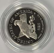 Gem Ultra Cameo PRF 2003-W $25 Platinum Eagle. Box/COA