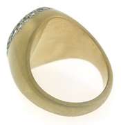 Excellent 14kt YG Black Onyx with Diamond Halo Ring