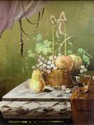 Still Life Original Oil on Canvas by Petersen