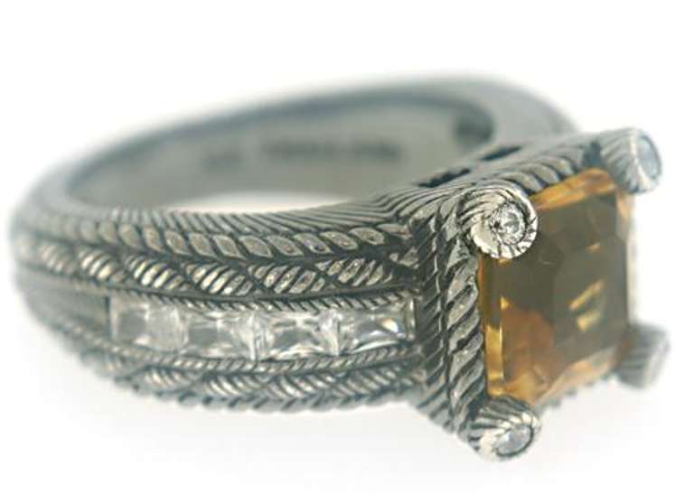 Judith Ripka Citrine CZ Ring