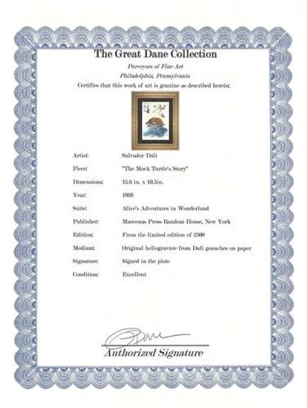 SALVADOR DALI THE MOCK TURTLE'S STORY 1969