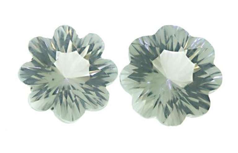 Prasiolite Flower Cut Loose Stone