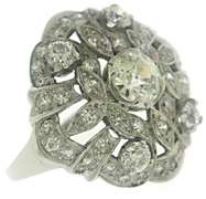 Vintage Diamond White Gold Ring