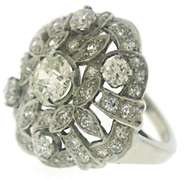 Vintage Diamond White Gold Ring