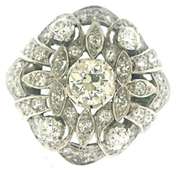 Vintage Diamond White Gold Ring