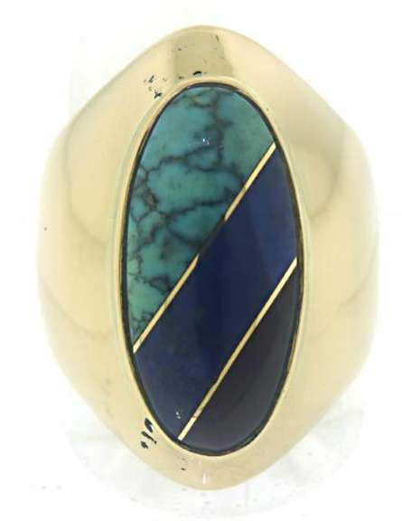 Handsome 14kt YG Gents' Inlay Signet Ring