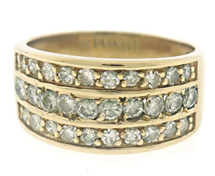 Amazing 1ctw Triple Row Diamond Band Ring