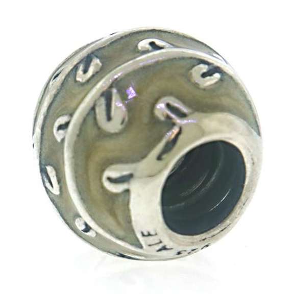 925 Pandora Two Tone Leaf Charm