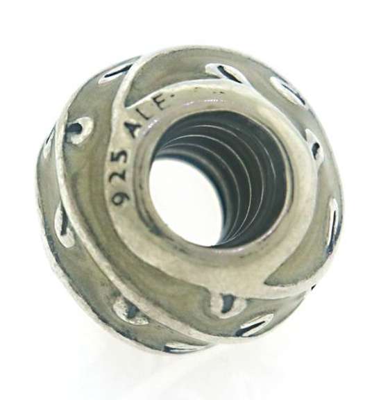 925 Pandora Two Tone Leaf Charm