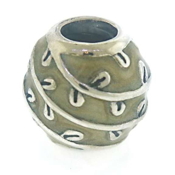 925 Pandora Two Tone Leaf Charm