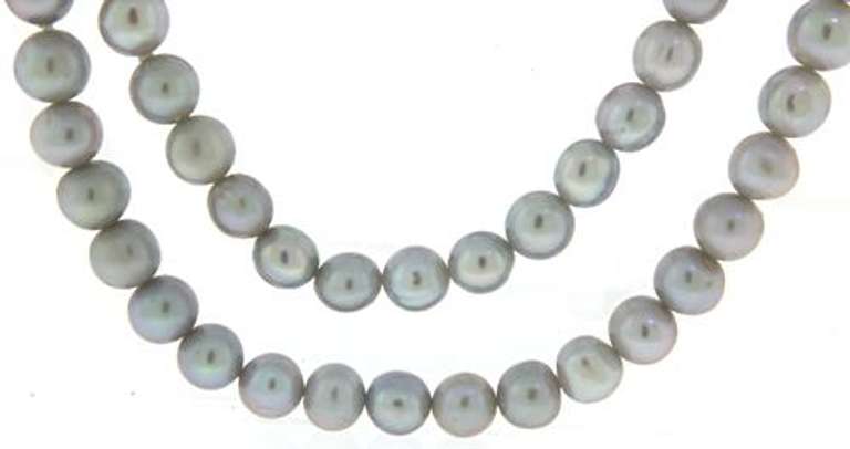 Grey Fresh Water Pearl Necklace