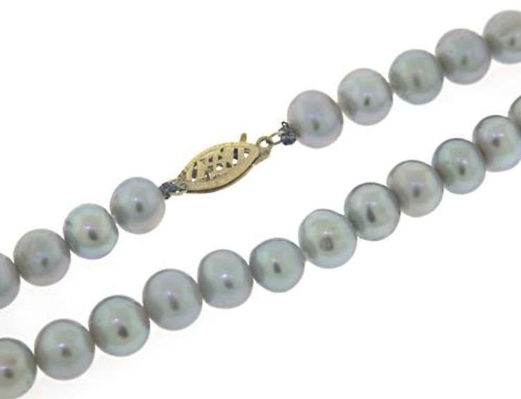 Grey Fresh Water Pearl Necklace