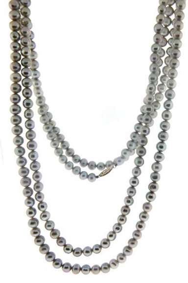 Grey Fresh Water Pearl Necklace
