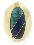 Handsome 14kt YG Gents' Inlay Signet Ring