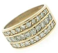 Amazing 1ctw Triple Row Diamond Band Ring