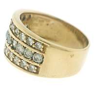Amazing 1ctw Triple Row Diamond Band Ring