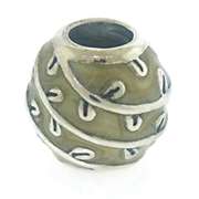 925 Pandora Two Tone Leaf Charm