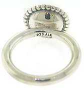 Trendy Silver Pandora Green Quartz Bloom Ring