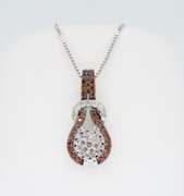 Colored Diamond Pendant Necklace