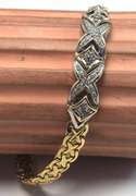Flashy Diamond & Two-Tone Gold Bracelet