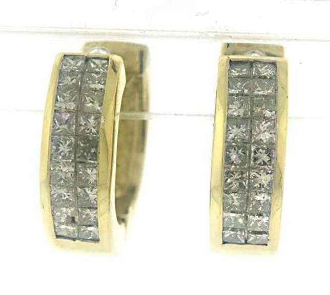 Gorgeous Double Row Princess Cut Huggies