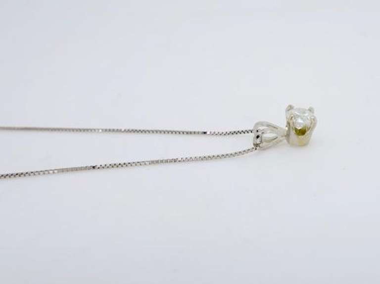 Solitaire Diamond Pendant Necklace