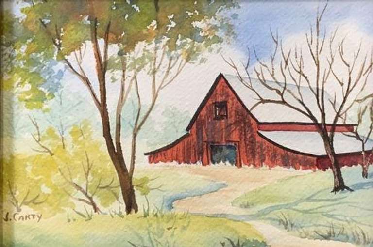 S.Carty Signed Original Watercolor