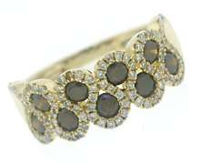 Beautiful IR Red & White Diamond Wave Ring