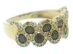 Beautiful IR Red & White Diamond Wave Ring