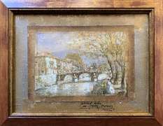 Beautiful Midhat Jelkic Mixed Media On Paper