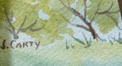 S.Carty Signed Original Watercolor
